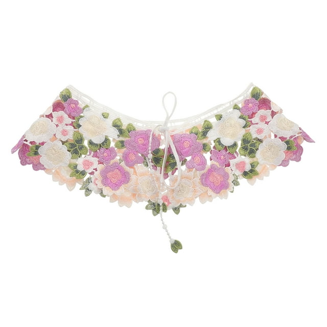 Miangastore Multifunctional Design Colorful Embroidered Collar for Women Various Occasions 1Set