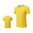 thumbnail image 5 of Women's Workout Tops Short Sleeve Shirts Quick Dry Athletic Sun Protection Rash Guard for Women Yellow S, 5 of 5