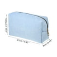 thumbnail image 2 of Bolsas de cosméticos sólidas y duraderas para mujeres de Unique Bargains para vacaciones, camping, gimnasio y viajes en color azul de corduroy, 2 of 4