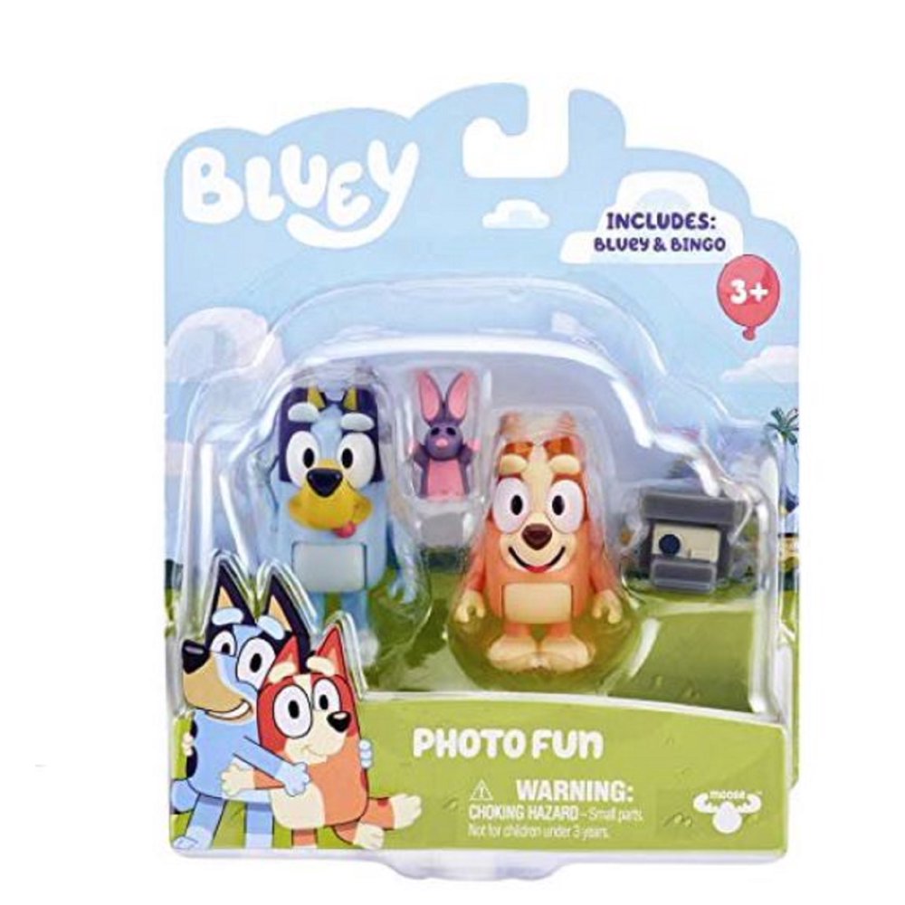 Bluey Photographer, 2 Pack, Bluey and Bingo Articulated Figures