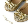 thumbnail image 2 of Kushyshoo Gold Girls Dress Shoes Mary Jane 1.5in Low Heel Wedding Party Princess 1M, 2 of 7