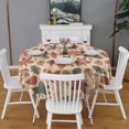 thumbnail image 2 of Fall Leaves Mushrooms Round Tablecloth 60" X 60",Wrinkle Wipeable Table Cloth for Kitchen Dining Room Picnic Patio Party, 2 of 6