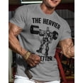 thumbnail image 2 of Gymish The Heavier The Better Workout Shirt for Men – Funny Gym T-Shirt, Motivational Lifting Tee, Heather Grey, Small, 2 of 6