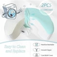 thumbnail image 4 of COOKCOK Side Sleeper Pillow with Arm Hole, 2PCS Pillowcase, Ergonomic Cooling Arm Pillow for Adults, Cervical, Neck, Shoulder, Rotator& Cuff, Ideal for Side Sleepers-Blue, 4 of 6
