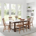 thumbnail image 3 of Farmhouse Dining Chairs Set of 6, Solid Wood Spindle Back  Windsor Chairs for Kitchen & Dining Room, Walnut, 3 of 10