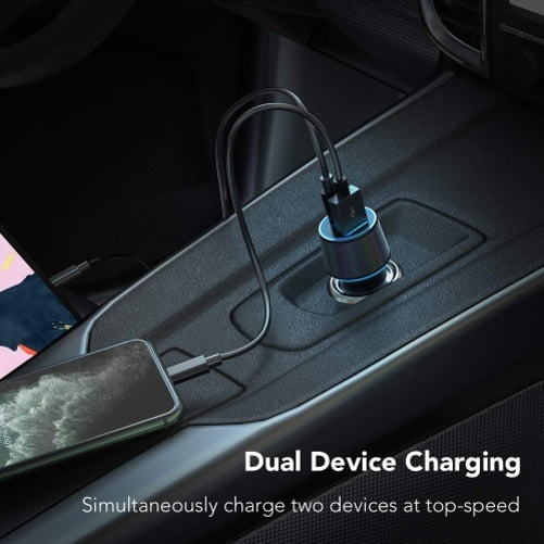 Quick Car Charger for Nokia C300, G100, C110, G310 5G Phones - 36W 2-Port USB Cable Type-C PD Power Adapter for Nokia C300, G100, C110, G310 5G Models