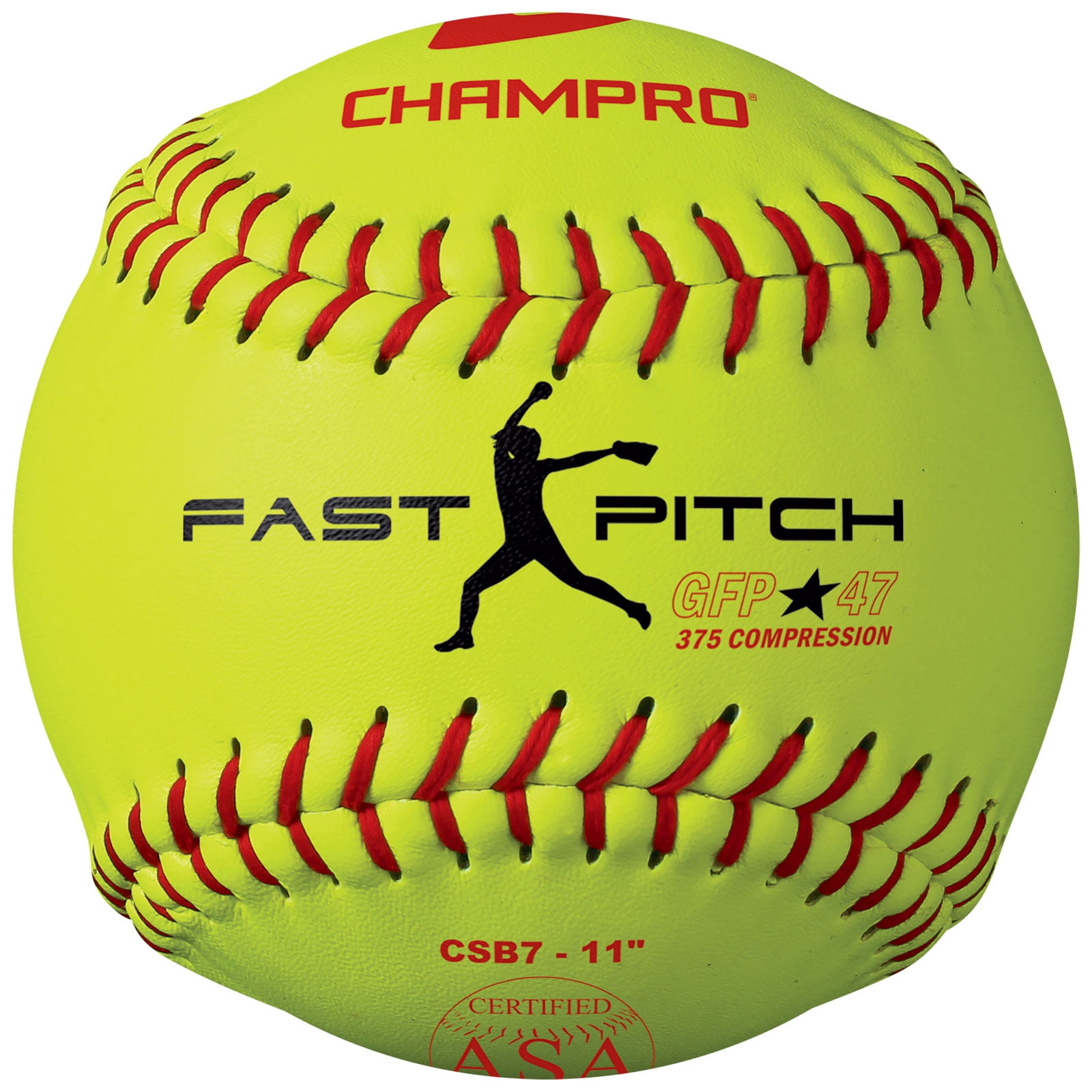 ProNine Slowpitch Softballs 12 Inch .44 COR 375 LB Yellow Compression Balls Bundled with Covey Sports Bag Multi-Packs