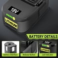 thumbnail image 4 of 2 Pack 8000mAh 18V Replacement Battery for Ryobi 18V Battery Compatible with Ryobi Battery Fits for Ryobi Battery 18V Safe and Long-Lasting P102 P103 P104 P105 P107 P108 P109 P190 P122, 4 of 7