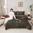 thumbnail image 4 of Castle Fairy Teens Girls Boys Personalized Initial Letter S 3-Piece Full Size Comforter Sets,Abstract Retro Bedding Comforter Set,Woodland Animal Deer Lightweight Bedding Sets, 4 of 8