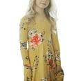 thumbnail image 6 of Uccdo Little Girls Casual Dresses with Pockets, Big Girls Long Sleeve Floral Tunic Dress, Teenager Girls Round Neck Loose Beach Sundress, Flower Girl Swing Midi T-Shirt Dress, Size 4-13 Years, 6 of 6