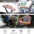 thumbnail image 4 of SCRAWLGOD Panda Heart 3 Pcs Set Universal Computer Chair Cover with Arm Rest Covers Breathable Boss Chair Protector Scratch Resistant Swivel Chair Slipcover, S, 4 of 7