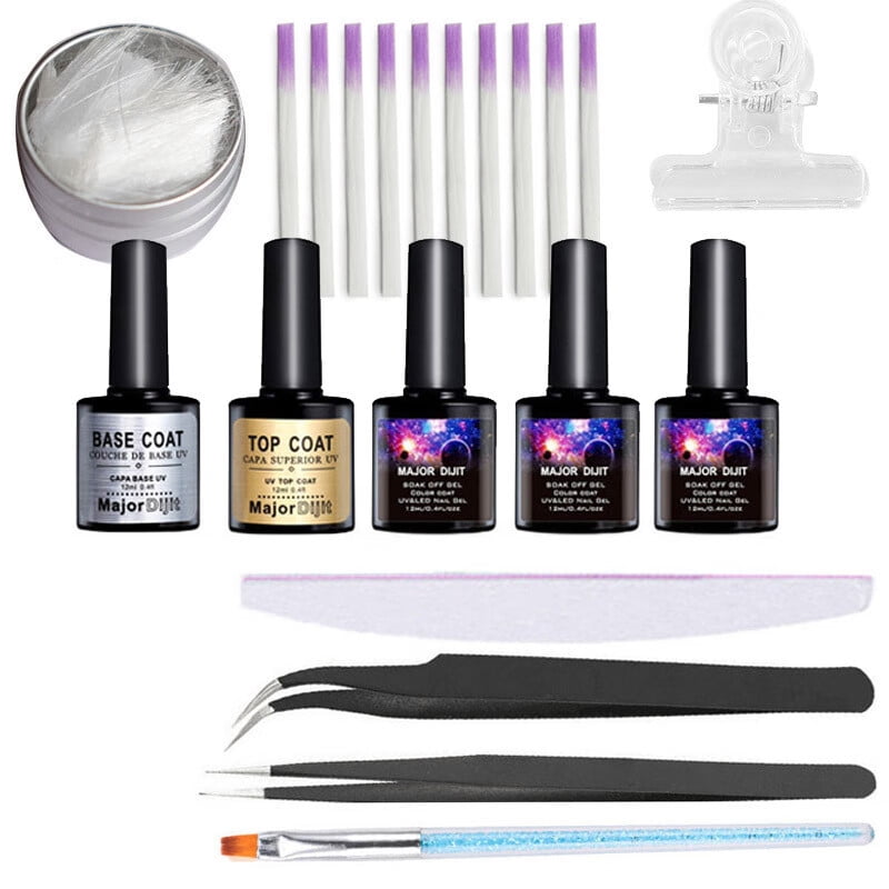 Fiberglass Nail Extension Kit with Building Gel Magical Silk Fiberglass