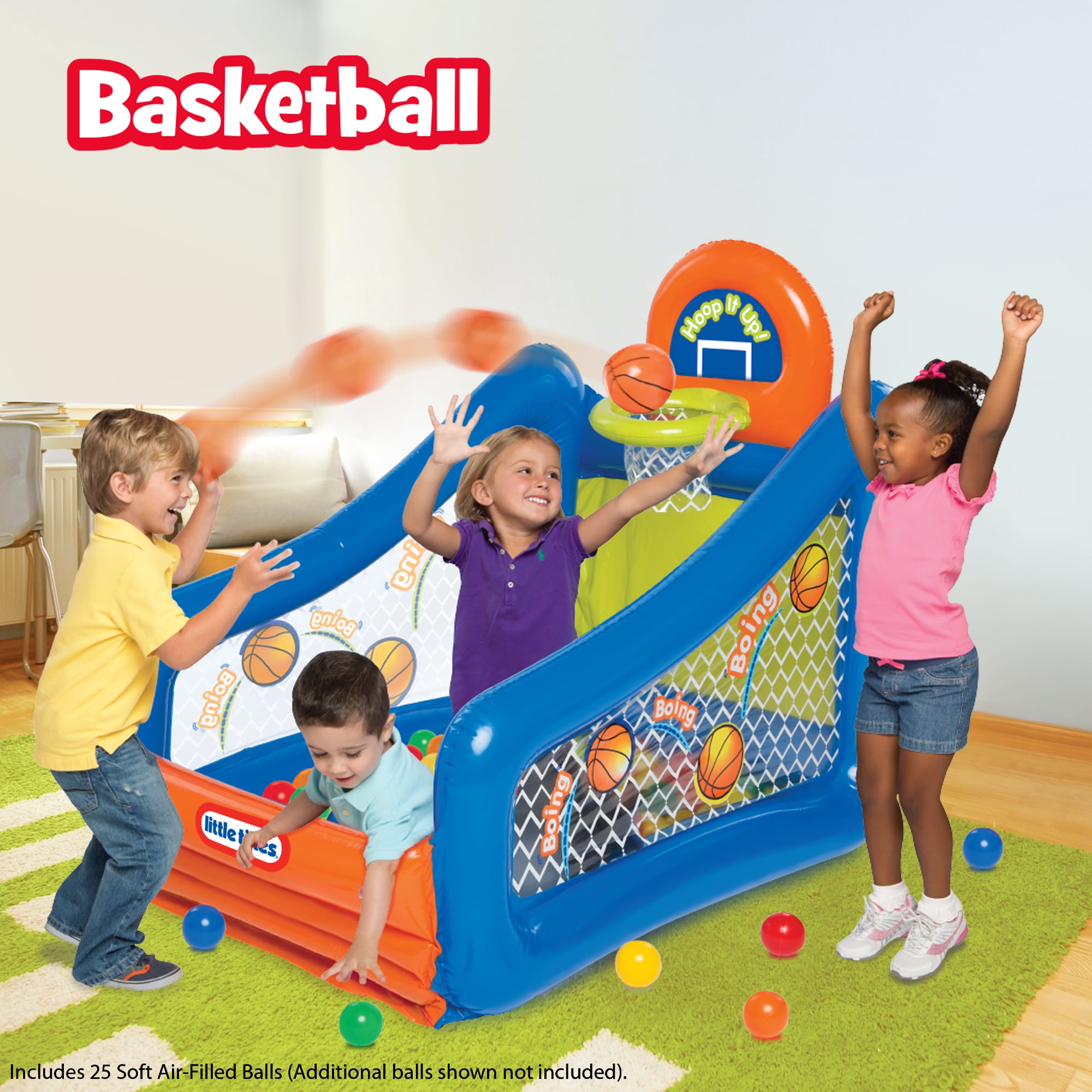 Little Tikes Brand Hoop It Up! Play Center Special Value Pack with 25 Balls, Toy Sports Ball Pit, Ages 3 Years Old and up - 1
