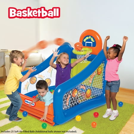 LITTLE TIKES HOOP IT UP! PLAY CENTER, 3 IN 1SPORTS 25 BALL VALUE PACK, INDOOR AND OUTDOOR PLAY FOR CHILDREN 3 TO 6 YEARS OLD