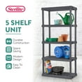 thumbnail image 2 of Sterilite 75.2" Heavy Duty Durable 5 Shelf Ventilated Shelving Unit, 2 Pack, 2 of 8