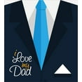 thumbnail image 3 of Father's Day Duvet Cover Set, I Love My Dad Calligraphy on Formal Suit Tie, Decorative 3 Piece Bedding Set with 2 Pillow Shams, King Size, Grey Sky Blue, by Ambesonne, 3 of 3
