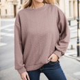 thumbnail image 2 of Vedolay Hoodless Sweatshirts for Women 2023 Long Sleeve Slim Fit Sweater Tops for Women Pink,L, 2 of 5