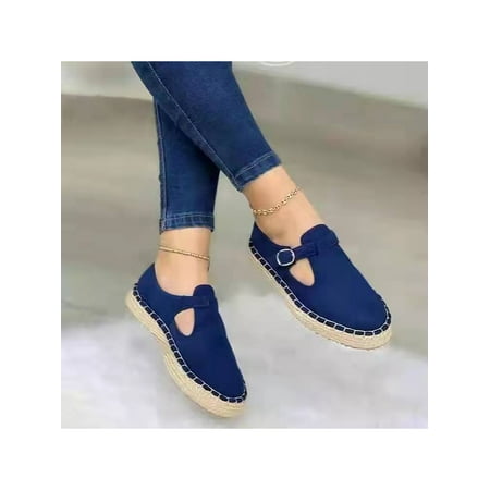 

SIMANLAN Women Closed Toe Shoes Comfortable Espadrille Flats Loafers Size 5-10