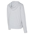 thumbnail image 3 of Women's Concepts Sport White/Gray Baltimore Ravens Liftoff Striped V-Neck Hoodie, 3 of 3
