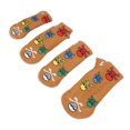 thumbnail image 3 of 4 Uds. Fundas de cabeza para palos de Golf, cubiertas de cabeza para palos de Golf, esqueleto colorido, Putter, cubierta para maderas, hierros, amarillo pardusco, 4 Uds., 3 of 10
