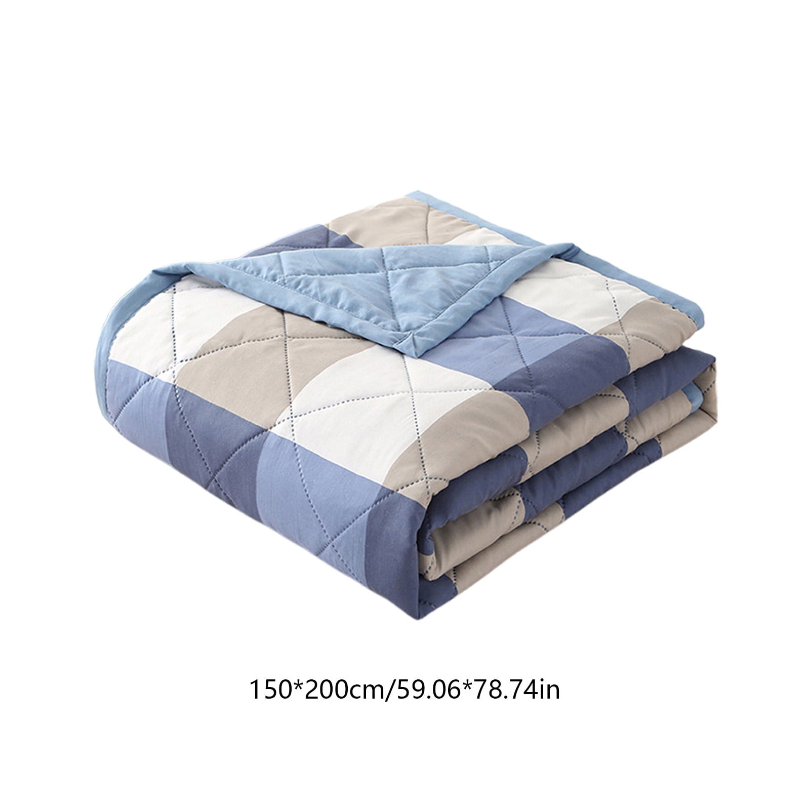 XGFHYJEH Queen Quilts on Clearance, Bedding Quilts, Plaid Quilt Queen Size, Summer Cooling Quilt, Small Quilt Bedding Blanket for Spring Summer Autumn, Cotton