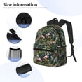 thumbnail image 5 of Haiem Flamingos And Palm Leaves Lightweight Backpack for School, Classic Basic Water Resistant Casual Daypack for Travel with Bottle Side Pockets, 5 of 8