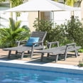 thumbnail image 3 of Nalone Chaise Lounge Outdoor 5-Position Adjustable Backrest, HDPE Lounge Chair for Outside for Patio Poolside Deck Beach Backyard Grey, 3 of 8
