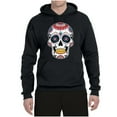 thumbnail image 2 of Wild Bobby Day Of The Dead Sugar Skull Pop Culture Unisex Graphic Hoodie Sweatshirt, Black, Large, 2 of 5