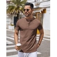 thumbnail image 2 of COOFANDY Mens Mock Turtleneck Sweater Short Sleeve Ribbed Knit Turtleneck Slim Fit Casual Sweater Soft, 2 of 6