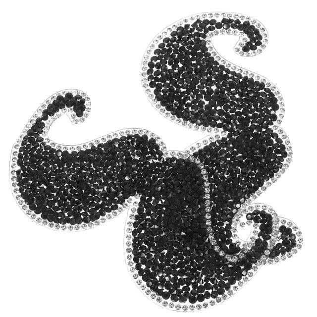 unbranded 2Ud Parche De Bigote Negro Para Decorar Ropa Sombreros Y Bolsos Reparación DIY