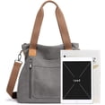 thumbnail image 3 of Sunshinejing Women's Canvas Tote Bag Work Shoulder Crossbody Bags Vintage Multi-pocket Handbags, 3 of 7