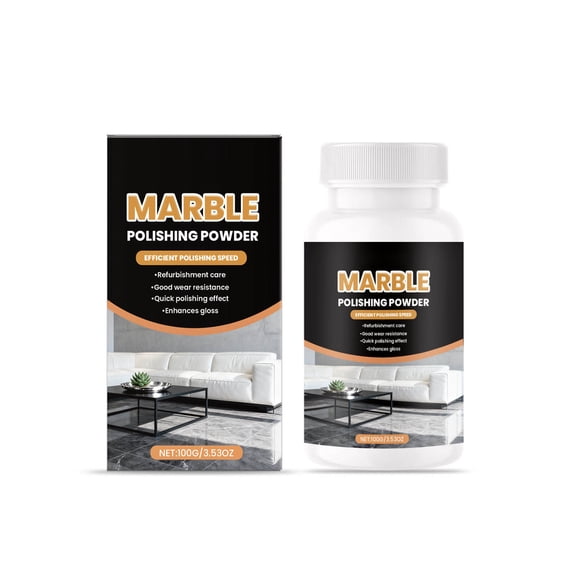 100G Marble Polishing Powder With Cerium Oxide Formula, Stain Removal And Shine Restoration For Kitchen Countertops, Bathroom Surfaces And Daily Cleaning, 3.3X1.81In 3.35oz