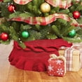 thumbnail image 3 of Fiudx Ofertas del día Falda de árbol de Navidad de punto de calidad acrílica Delantal Adorno de árbol de Navidad, 3 of 7