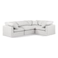 thumbnail image 1 of Meridian Furniture Indulge 105" Cream Vegan Leather L-Shaped Modular Sectional, 1 of 10
