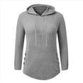 thumbnail image 1 of Sudaderas con Capucha para Mujer, Sudaderas de Gran Tamaño, Camisetas de Larga, Suéteres, Suéteres de Otoño, Tops. Gris S, 1 of 6