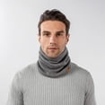 thumbnail image 4 of YAOBAMM Solid Color Neck Warmer Women Men Winter Neck Gaiter Solid Color Circle Loop Scarf Thick Fleece Lining Knitting, 4 of 7