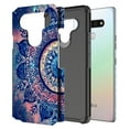 thumbnail image 2 of LG K51 Case, Rosebono Slim Hybrid Dual Layer Shockproof Hard Cover Graphic Fashion Cute Colorful Silicone Skin Cover Armor Case for LG K51 (Mandala), 2 of 5