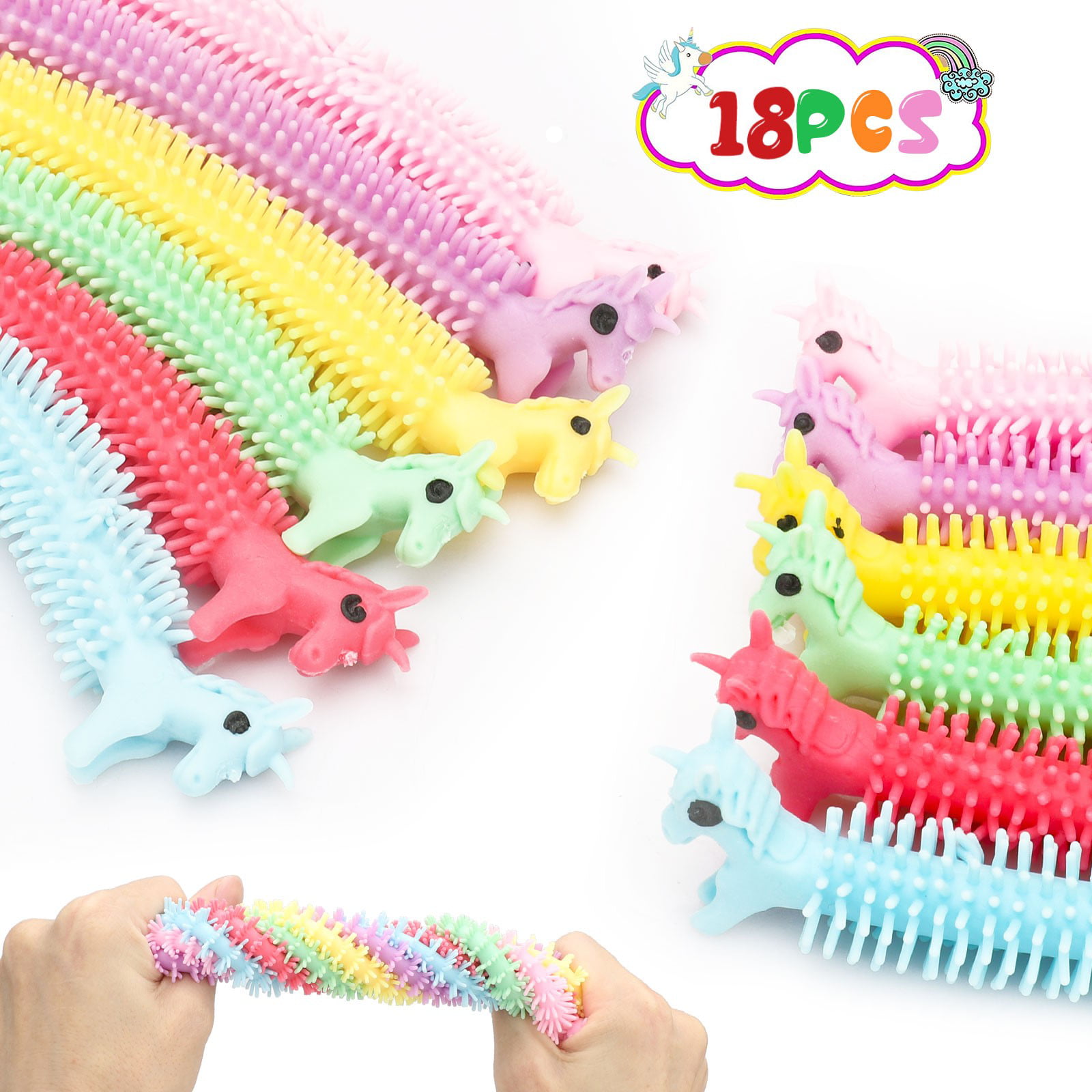 6X Tpr Noodle Stretch Toy Stretchy String Fidget for Kid Cool Antistress Anxiety 