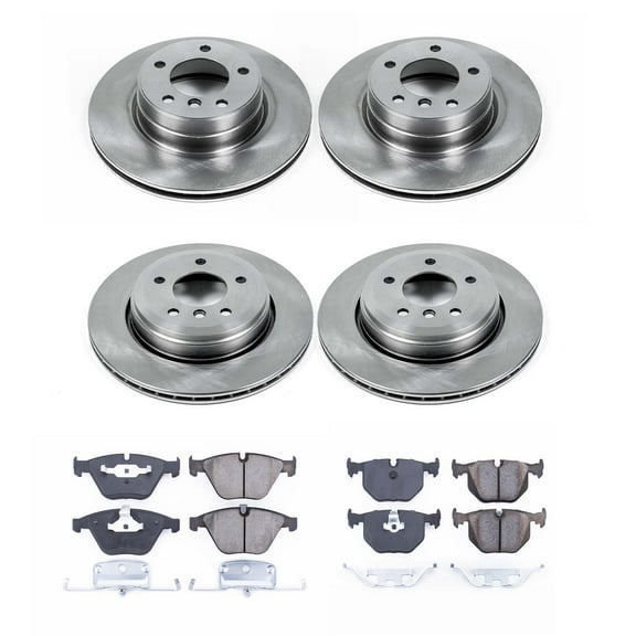 Ultimate Brakes Front and Rear Ceramic Brake Pad and Rotor Kit with Hardware WM81014