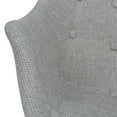 thumbnail image 5 of Modern Upholstered Rocking Chair – Small Accent Chair for Nursery, Kids, or Living Room | Nursing Chair with Curved Back & Wood Rocker Legs, Grey, 5 of 7