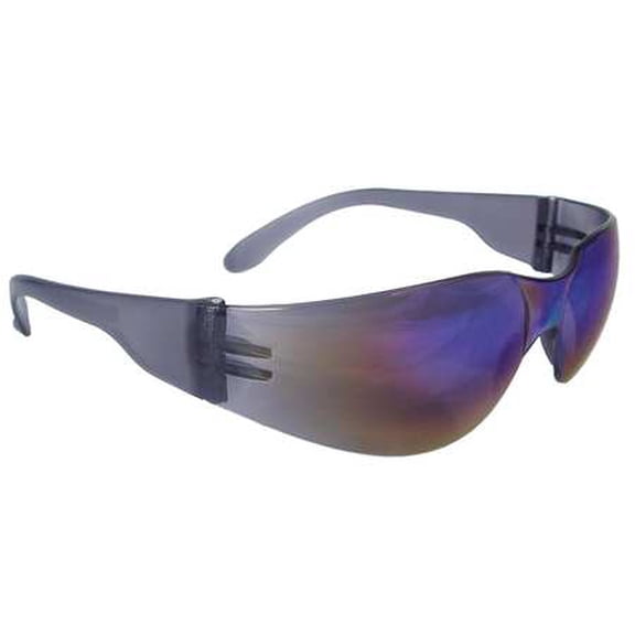 Mirage, Safety Glasses, Anti-Scratch, Rainbow Mirror Lens, Rainbow Frame, Frameless Pack of 12