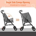 thumbnail image 5 of BestPet Pet Stroller Dog Cat Stroller with Handlebars Canopy Breathable Mesh & Leash Seat Belt Foldable Puppy Stroller for Travelling Shopping Walking Playing for Small Medium Dogs Cats (Grey), 5 of 8