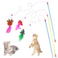 thumbnail image 3 of Amdohai Christmas Cat Pet Feather Wand Cat Interactive Feather Toys Teaser, 3 of 5