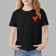 thumbnail image 1 of Blusas y camisas de manga corta con cuello redondo para niños Camiseta de verano de manga corta estampada para niñas Jersey elegante de cuello redondo para niñas Top de algodón para niños, 1 of 6