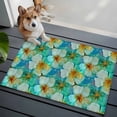 thumbnail image 5 of 2x3 Door Mat Rug, Watercolor Flower Non-Skid Rubber Backing Large Rectangle Rugs - Living Room Bedroom Home Office, Retro Abstract Floral Art Indoor Floor Mat Carpets Washable Rug, 5 of 9