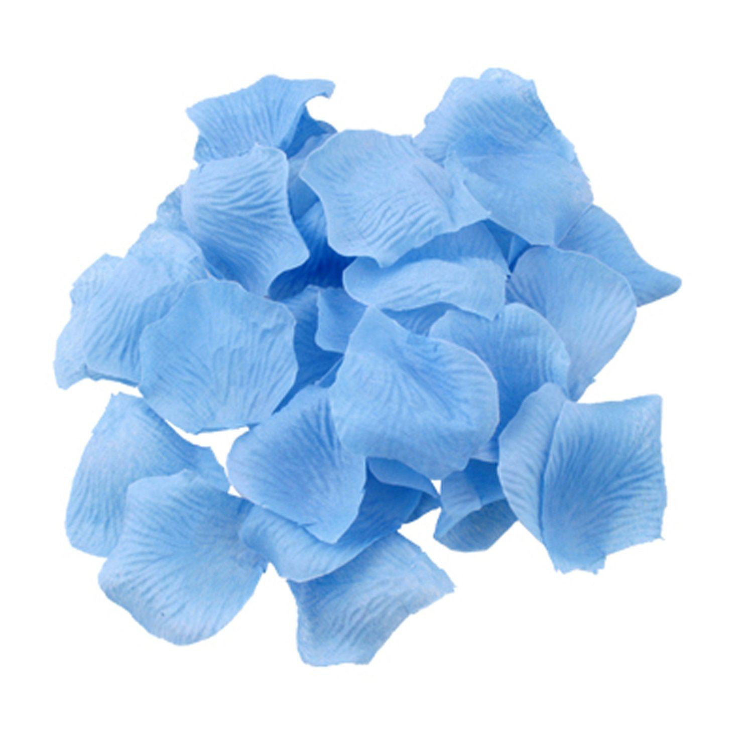 300 Light Blue Silk Rose Petals Confetti Birthday Wedding Party Decorations 