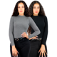 thumbnail image 1 of Set De Dos Sueteres para Mujer Unitalla Casual Sweater Dama Diseño Canale de Moda A Relieve Abrigo Ligero Invierno Blusa Manga Larga Multilooks Elegante o Casual, 1 of 5