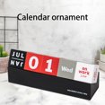 thumbnail image 3 of Airle 1 Set Desk Calendar Clear Printing Novelty Plastic Living Room Bedroom Blocks DIY Design Tabletop Calendar for Daily Use, 3 of 8