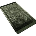 thumbnail image 1 of Modefa Luxury Velvet Prayer Rug with Prayer Beads | Soft Elegant Muslim Turkish Janamaz Sajada Carpet for Men and Women | Plain Solid Prayer Mat Ramadan Eid Gift - Paisley (Dark Green), 1 of 5