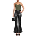 thumbnail image 2 of Just Polly Juniors' Faux Leather Flare Pants, 2 of 5